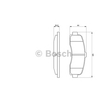 Photo Brake Pad Set, disc brake BOSCH 0986461122