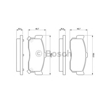 Photo Brake Pad Set, disc brake BOSCH 0986461144