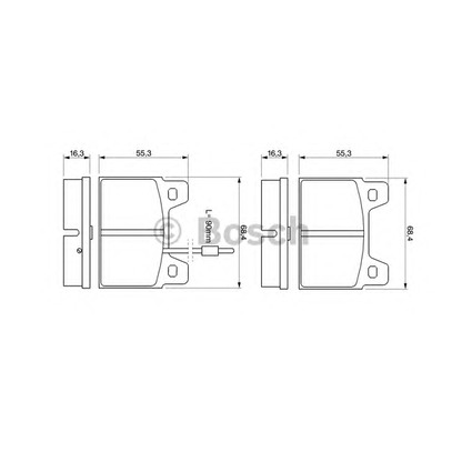 Фото Комплект тормозных колодок, дисковый тормоз BOSCH 0986462532