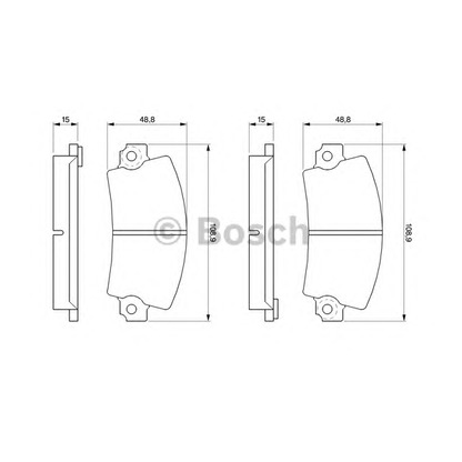 Фото Комплект тормозных колодок, дисковый тормоз BOSCH 0986463473