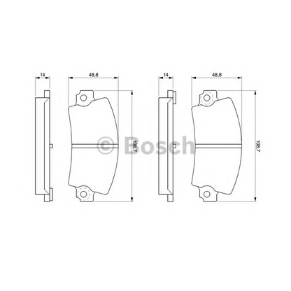 Photo Brake Pad Set, disc brake BOSCH 0986463490