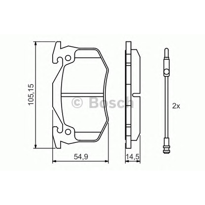 Photo Brake Pad Set, disc brake BOSCH 0986466346