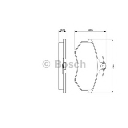 Photo Kit de plaquettes de frein, frein à disque BOSCH 0986466698