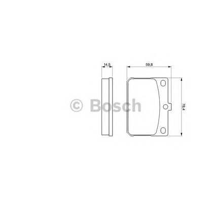 Photo Kit de plaquettes de frein, frein à disque BOSCH 0986467031