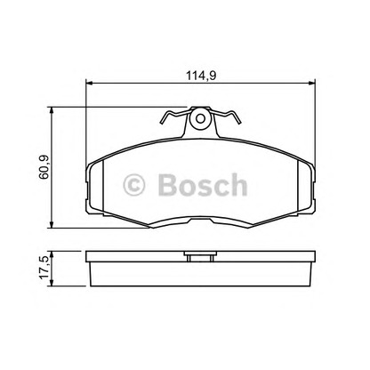 Foto Bremsbelagsatz, Scheibenbremse BOSCH 0986468613