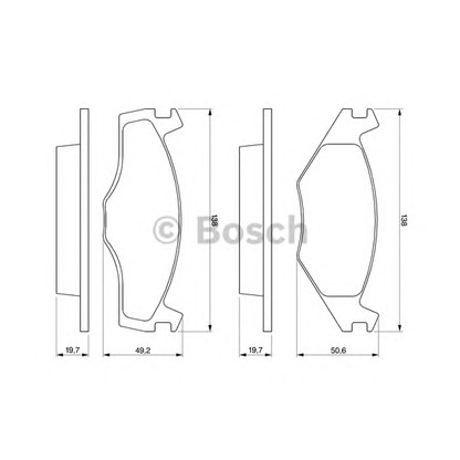 Photo Brake Pad Set, disc brake BOSCH 0986468870