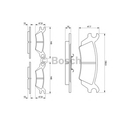 Photo Brake Pad Set, disc brake BOSCH 0986468990