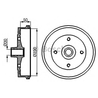 Фото Тормозной барабан BOSCH 0986477030