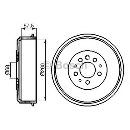 Photo Brake Drum BOSCH 0986477046