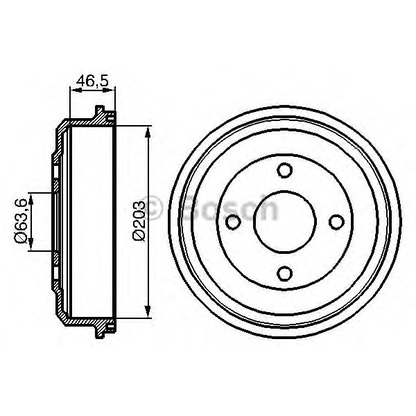 Фото Тормозной барабан BOSCH 0986477054