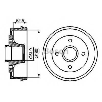 Фото Тормозной барабан BOSCH 0986477076