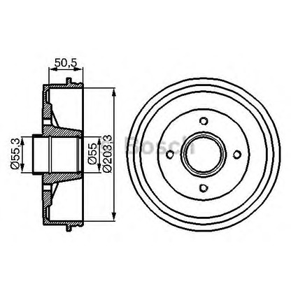 Foto Tambor de freno BOSCH 0986477108