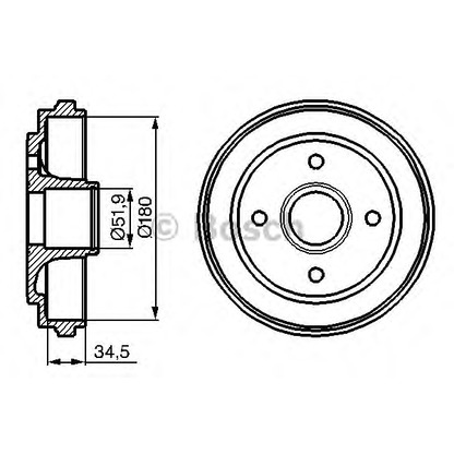 Photo Brake Drum BOSCH 0986477128