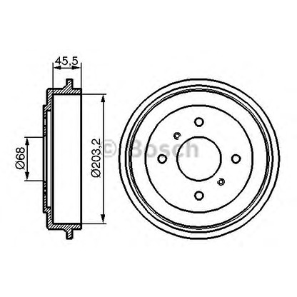 Photo Brake Drum BOSCH 0986477136