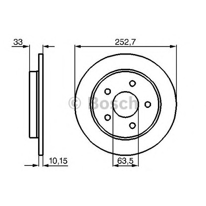 Photo Brake Disc BOSCH 0986478196