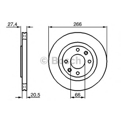 Фото Тормозной диск BOSCH 0986478268