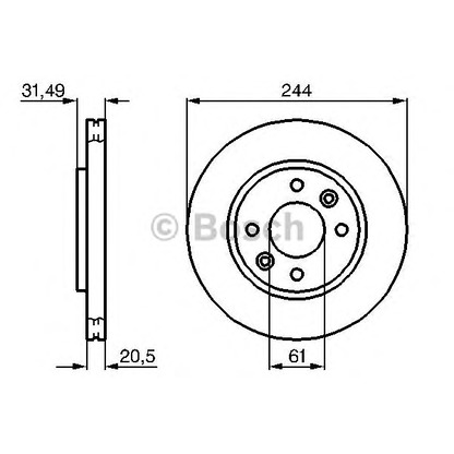 Photo Disque de frein BOSCH 0986478278