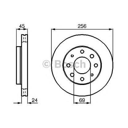 Фото Тормозной диск BOSCH 0986478654