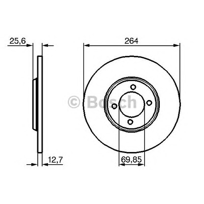 Photo Disque de frein BOSCH 0986478688