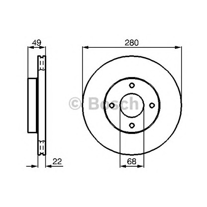 Фото Тормозной диск BOSCH 0986478728