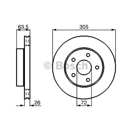 Фото Тормозной диск BOSCH 0986478772