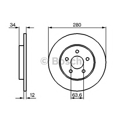 Photo Disque de frein BOSCH 0986479B65