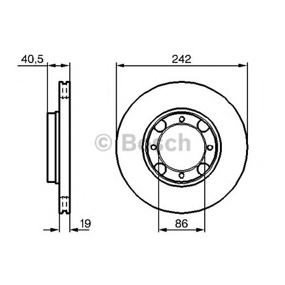 Фото Комплект тормозов, дисковый тормозной механизм BOSCH 0986479123