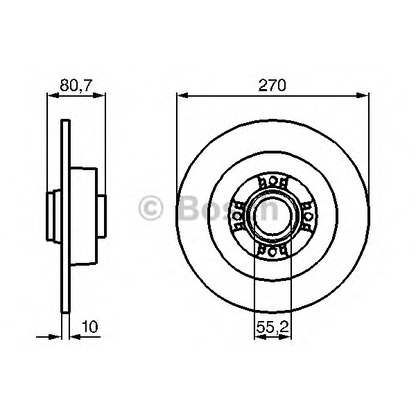 Photo Brake Disc BOSCH 0986479196