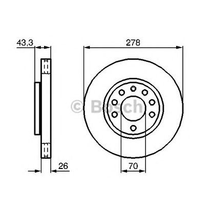 Фото Тормозной диск BOSCH 0986479262