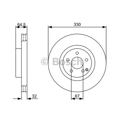 Фото Тормозной диск BOSCH 0986479332