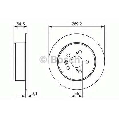 Фото Тормозной диск BOSCH 0986479336