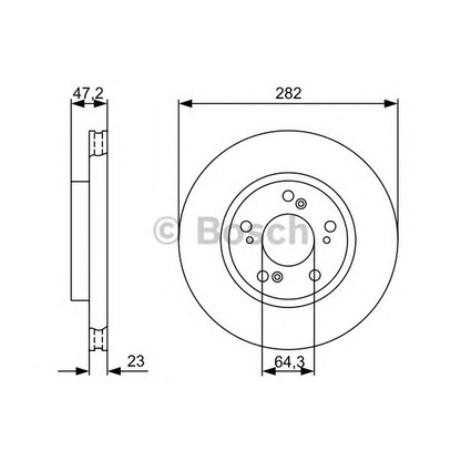 Фото Тормозной диск BOSCH 0986479365