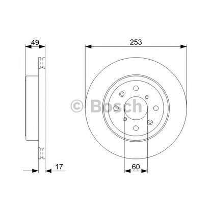 Фото Тормозной диск BOSCH 0986479370