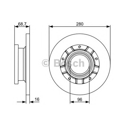 Фото Тормозной диск BOSCH 0986479389