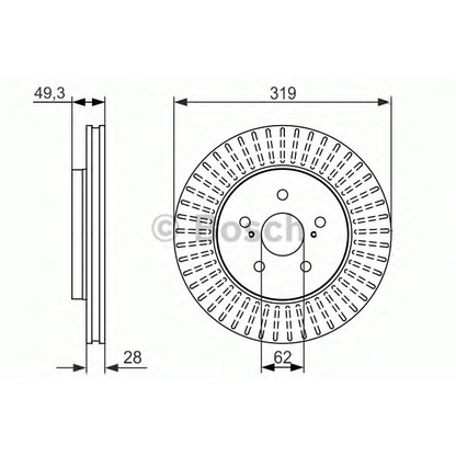 Photo Brake Disc BOSCH 0986479722