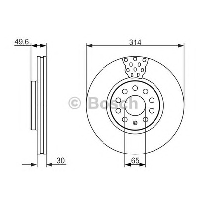 Фото Тормозной диск BOSCH 0986479735