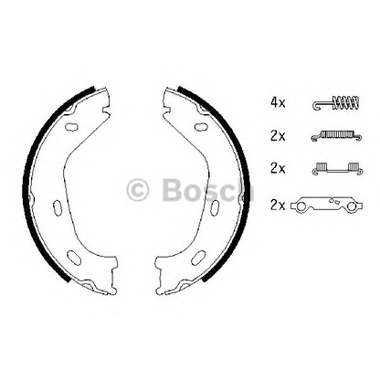 Foto Bremsbackensatz, Feststellbremse BOSCH 0986487542