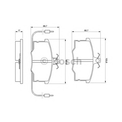 Photo Brake Pad Set, disc brake BOSCH 0986490930