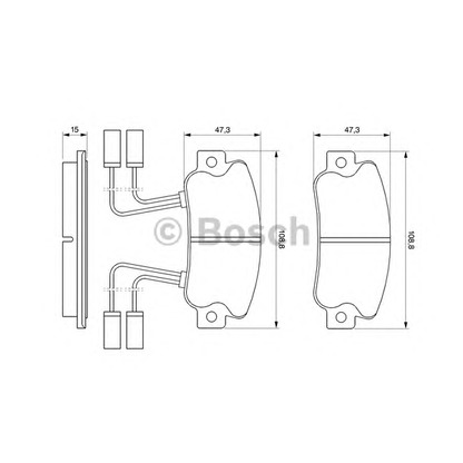 Фото Комплект тормозных колодок, дисковый тормоз BOSCH 0986491330