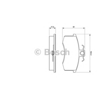 Foto Bremsbelagsatz, Scheibenbremse BOSCH 0986491700