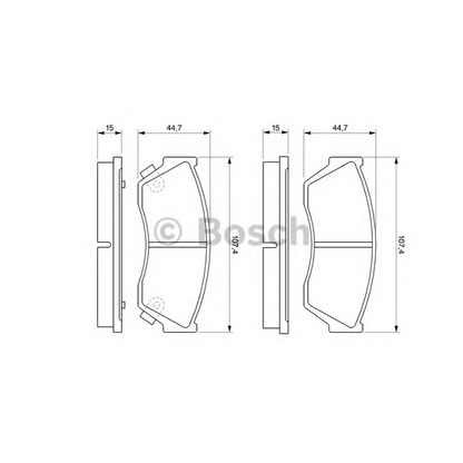 Photo Brake Pad Set, disc brake BOSCH 0986493340