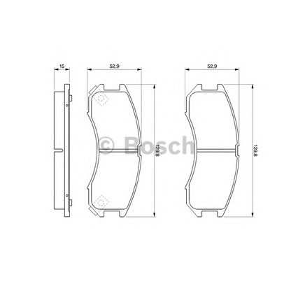 Фото Комплект тормозных колодок, дисковый тормоз BOSCH 0986493790