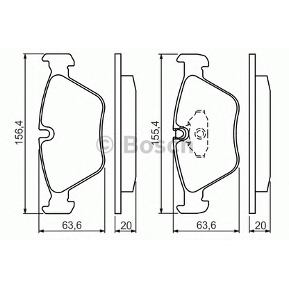 Фото Комплект тормозных колодок, дисковый тормоз BOSCH 0986494007