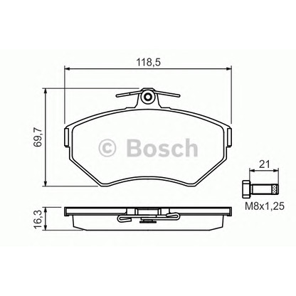 Photo Brake Pad Set, disc brake BOSCH 0986494010