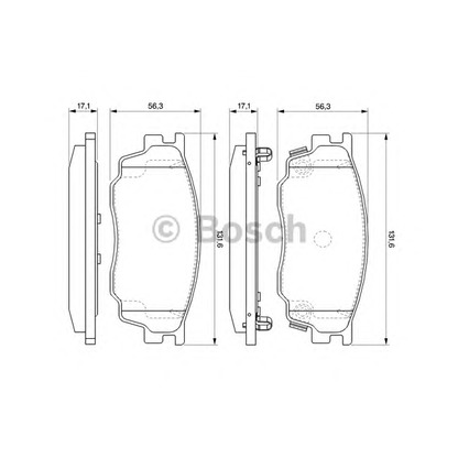 Photo Brake Pad Set, disc brake BOSCH 0986494078