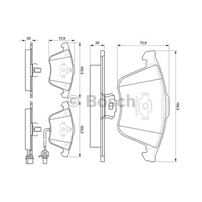 Photo Brake Pad Set, disc brake BOSCH 0986494103