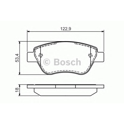 Фото Комплект тормозных колодок, дисковый тормоз BOSCH 0986494132