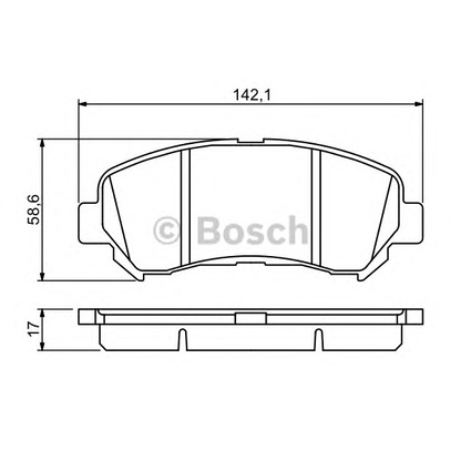 Foto Bremsbelagsatz, Scheibenbremse BOSCH 0986494244