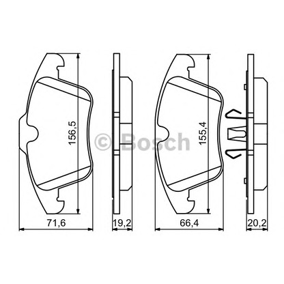 Photo Brake Pad Set, disc brake BOSCH 0986494246