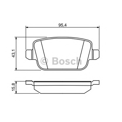 Photo Brake Pad Set, disc brake BOSCH 0986494247